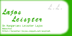 lajos leiszter business card